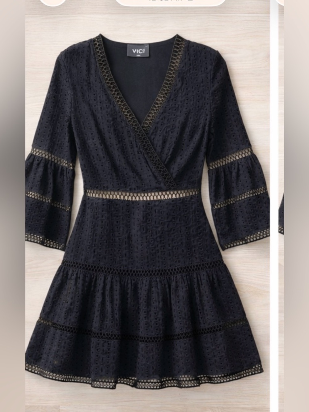 Vici Black Eyelet Dress